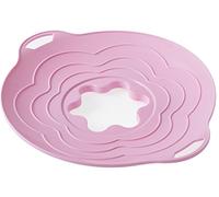 Silikomart | Couvercle en Silicone Vapo Twist avec Bouchon Amovible, Rose | Ø220 mm, Made in Italy