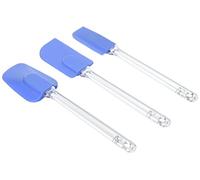 Silikomart | Ensemble de 3 Spatules Bleues en Silicone, Multicolore, Dimensions 10 x 48 x 235 mm