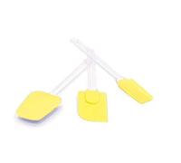 Silikomart | Ensemble de 3 Spatules Jaunes en Silicone, 35 x 50 x 235 mm | Multicolore