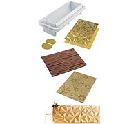 Silikomart | Ensemble de moules en silicone DIAMANT BUCHE, FROZEN BUCHE MAT, MAGIC WOOD MAT