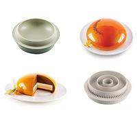 silikomart | Ensemble moderne de moules en silicone pour pâtisserie : GOCCIA + MULTI-INSERT RONDS, antiadhésifs, 2 pièces