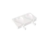 silikomart GEL03 Heart-IC Set de 2 Easy Cream 91 x 85 H 23 mm, 3542 Cubic_Centimeters, silicone