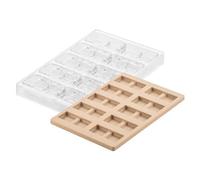 Silikomart | Kit Blocco B Moule à Chocolat en Tritan | 75 x 38 mm h 16 mm + Moule en Silicone de 10 Cavités