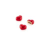 Silikomart | Kit Coeur Moule à Chocolat en Tritan | 35 x 27 mm h 17 mm + Moule en Silicone de 24 Cavités