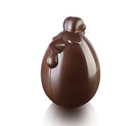 silikomart | Moule à Chocolat Thermoformé Réutilisable LADY COCCA | en forme de Poule, 250 x 150 h 58 mm, Lot de 1 Moule à Chocolat pour Oeufs, Fabriqué en Italie