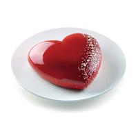 silikomart | Moule à gâteau en silicone Coeur, antiadhésif, Lot de 1 Moule à gâteau, Design 3D, 205 x 198 h 63 mm, Volume 1500 ml, Fabriqué en Italie, Gris