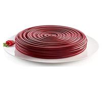 silikomart | Moule à gâteau en Silicone VINYL moderne, anti-adhérent, Lot de 1 Moule à gâteau, Design 3D, Ø 195 h 50 mm, Volume 1,4 ml, Made in Italy, Gris