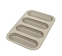 Silikomart Moule 4 Mini-baguettes – Silicone antiadhésif 17 x 5,5 cm Gris Fabriqué en Italie
