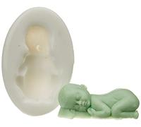 Silikomart 71.503.00.0096 Moule pour Pâte à Sucre SLK403 Bébé Silicone Blanc