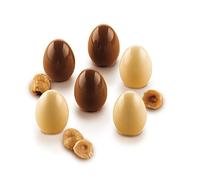 silikomart | Moule en Silicone pour chocolats CHOCO EGG, Volume 120 ml | antiadhésif, 1 Moule pour sucreries, Easy Choc, Ø 23 mm, h 30 mm, Made in Italy