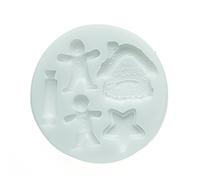 Silikomart | Moule en Silicone pour Pâte à Sucre CHRISTMAS, 72 x 72 x 13 mm