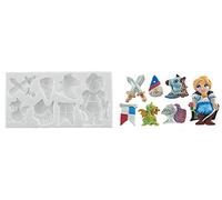 silikomart | Moule en silicone pour pâte à sucre PRINCE, Moule pour décoration de gâteau, thème Prince, 175x90 h20mm, Fabriqué en Italie