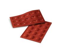 SILIKOMART Moule Madeleine 15 Cavités 4X3cm CLASSIC Cuite Silicone 20.031.0