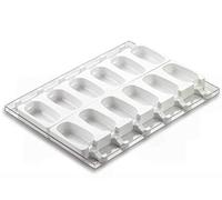 Silikomart - Moules à glace et à gâteau sur un bâtonnet, 12 portions de 90 ml, pour faire de la glace sur un bâtonnet