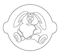 Silikomart | Pochoir pour Gâteaux en Forme de Lapin, Diamètre 240 mm