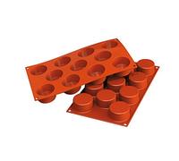 Silikomart Professional - Moule à petits gâteaux cylindriques en silicone, 11 cavités