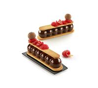 Silikomart S.r.l. Silikomart Moule en silicone Truffle Eclair 75 avec emporte-pièce