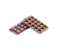 silikomart | SCG02 Moule en Silicone pour chocolats CUBO, 26 x 26 mm | 15 chocolats, Easy Choc 3D, h 18 mm, antiadhésif, Pack de 1 Moule pour sucreries, Made in Italy