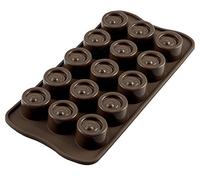 silikomart | SCG04 Moule en Silicone pour chocolats VERTIGO, antiadhésif, 15 chocolats, Lot de 1 Moule pour sucreries, Easy Choc 3D, Ø 28 h 20 mm, Made in Italy