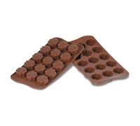 silikomart | SCG08 Moule en Silicone pour chocolats FLEURY, antiadhésif, Lot de 1 Moule pour sucreries, Easy Choc, 30 x 30 mm, h 15 mm, Made in Italy