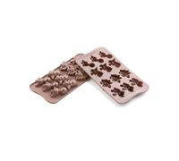 silikomart | SCG16 Moule en Silicone pour chocolats DINO, antiadhésif, 12 chocolats, paquet de 1 Moule pour sucreries, Easy Choc, 40 x 33 mm, h 16 mm, Made in Italy