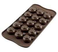 silikomart | SCG35 Moule en Silicone pour chocolats CHOCO PIGS, antiadhésif, 15 chocolats, paquet de 1 Moule pour sucreries, Easy Choc, 31 x 29 mm, h 15 mm, Made in Italy