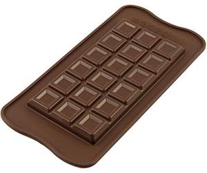 silikomart | SCG37 Moule en Silicone pour Chocolats CHOCO BAR, 154 x 77 mm | 21 Chocolats, Easy Choc, h 9 mm, Volume 91 ml, antiadhésif, Pack de 1 Moule pour Bonbons, Made in Italy