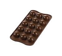 silikomart | SCG50 Moule en silicone pour chocolats TARTUFINO, Ø 25 h 22 mm | 15 Tartufini, Easy Choc 3D, antiadhésif, Lot de 1 Moule pour bonbons, Made in Italy