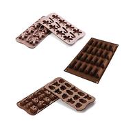 Silikomart - SET CHOCO WINTER, MR GINGER, CHOCO GIANDUIA - MOULES EN SILICONE EASY CHOC