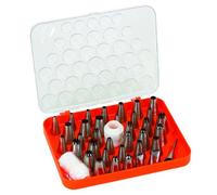Silikomart | Set de 38 embouts en acier inoxydable pour décorations, 36 becs h 50 mm 2 adaptateurs en plastique, l'un moyen et l'autre grand