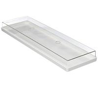silikomart | Set d'instruments en Silicone SMALL TOTAL I-GLOO, Set composé de 1 plateau en Silicone VGEL03, 1 couvercle en Silicone transparent, couleur blanche, Easy Ice Cream, 390 x 109 mm, h 32 mm, Made in Italy