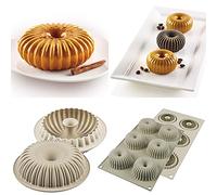 Silikomart - SET RAGGIO, MINI RAGGIO - MOULES EN SILICONE 3D DESIGN, Gris