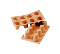 silikomart | SF0021 Moule en Silicone pour BABÀ Monoportions, Ø 55 h 60 mm | 8 cavités, anti-adhérent, Lot de 1 Moule à gâteau, Made in Italy