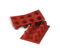 Silikomart | SF0021 Moule en Silicone pour BABÀ Monoportions, 8 cavités | anti-adhérent, 1 Moule à gâteau, Ø 55 h 60 mm, Made in Italy