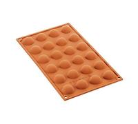 silikomart | SF006 Moule en silicone pour Monoportions SEMISFERA, anti-adhérent, 24 cavités, Lot de 1 Moule à gâteau, ø 30 h 15 mm, Made in Italy