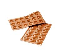 silikomart | SF010 Moule en Silicone pour monoportions SAVARIN, anti-adhérent, 18 cavités, Lot de 1 Moule à gâteau, Ø 41 h 12 mm, Fabriqué en Italie