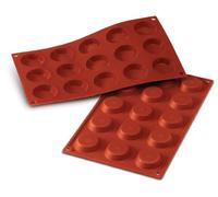 silikomart | SF013 Moule en Silicone pour TARTELLETTA Monoportions, antiadhésif, 15 cavités, Lot de 1 Moule à gâteau, Ø 45 h 10 mm, Made in Italy