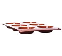 silikomart | SF016 Moule en Silicone pour TARTELLETTA Monoportions, antiadhésif, 6 cavités, Lot de 1 Moule à gâteau, Ø 70 h 20 mm, Made in Italy, Terre Cuite