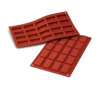 silikomart | SF025 Moule en silicone pour monoportions, antiadhésif, 20 moules, paquet de 1 Moule à gâteau, 49 x 26 mm, h11 mm, Made in Italy
