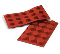 silikomart | SF027 Moule en silicone pour Monoportions PETIT-FOURS | 15 Pâtisseries, Ø 40 h 20 mm, antiadhésif, Lot de 1 Moule à gâteau, Made in Italy