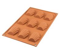 silikomart | SF032 Moule en Silicone pour Monoportions MADELEINE, antiadhésif, 9 Monoportions, Lot de 1 Moule à gâteau, 68 x 45 mm, h 17 mm, Made in Italy