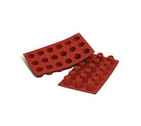 silikomart | SF033 Moule en Silicone pour MINI CANNELÉ Monoportions, antiadhésif, 18 Monoportions, Lot de 1 Moule à gâteau, Ø 35 h 35 mm, Made in Italy