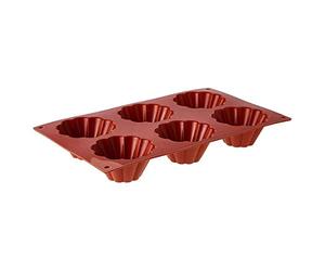 silikomart | SF034 Moule en Silicone pour BRIOCHETTE Monoportions | Monoportions, antiadhésif, 6 Monoportions, Lot de 1 Moule à gâteau, Ø 79 h 37 mm, Made in Italy