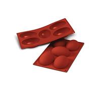 Silikomart Moule demi-œufs de Pâques en silicone SF041 – antiadhésif, 5 cavités, 102×73×36 mm
