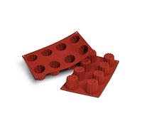 silikomart | SF050 Moule en Silicone pour monoportions CANNELÉ, antiadhésif, 8 cavités, Lot de 1 Moule à gâteau, Ø 55 h 50 mm, Made in Italy