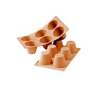 silikomart | SF052 Moule en Silicone pour MUFFIN Monoportions, anti-adhérent, 6 cavités, Lot de 1 Moule à gâteau, Ø 75 h 60 mm, Made in Italy