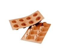silikomart | SF057 Moule à gâteau en Silicone, antiadhésif, 8 cavités, Lot de 1 Moule à gâteau, Ø 55 h 36 mm, Made in Italy
