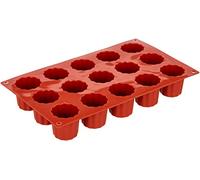 silikomart | SF059 Moule en silicone pour MIDI CANNELÈ Monoportions | Monoportions, antiadhésif, 15 cavités, paquet de 1 Moule à gâteau, Ø 45 h 45 mm, Made in Italy