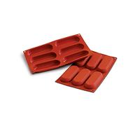 Silikomart | SF103 Moule en silicone, 12,7 x 4,1 cm 1,7 h, 6 cavités | antiadhésif, paquet de 1 moule à gâteaux