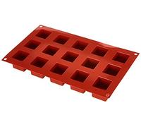 silikomart | SF105 Moule en Silicone pour monoportions CUBE, antiadhésif, 15 cubes, paquet de 1 Moule à gâteau, 35 x 35 mm, h 35 mm, Made in Italy